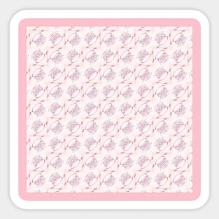 Elegant pink pattern Sticker